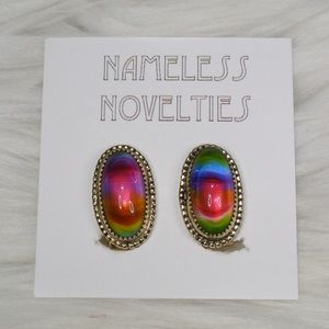 Vintage Whiting and Davis Rainbow Earrings